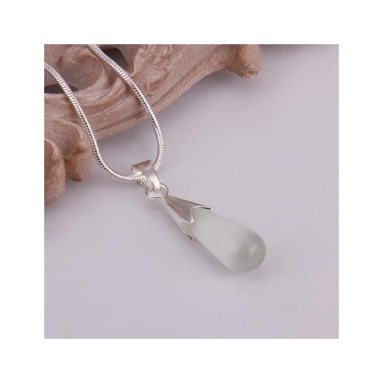 Wholesale Romantic Silver Water Drop Pearl Necklace TGSPN255 0