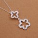 Wholesale Romantic Silver Plant CZ Necklace TGSPN263 1 small