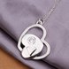 Wholesale Trendy Silver Heart CZ Necklace TGSPN272 0 small