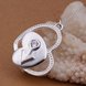 Wholesale Trendy Silver Heart CZ Necklace TGSPN272 2 small