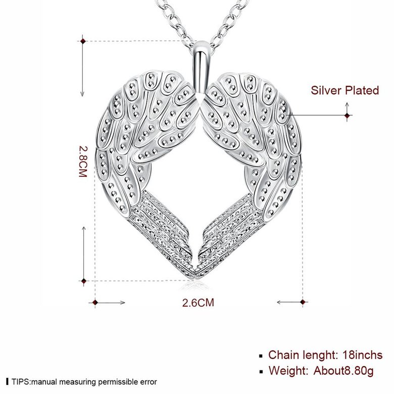 Wholesale Romantic Silver Heart Necklace TGSPN280 1