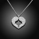 Wholesale Romantic Silver Heart Necklace TGSPN280 2 small