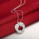 Wholesale Romantic Silver Heart Necklace TGSPN280 3 small