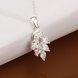 Wholesale Trendy Silver Plant CZ Necklace TGSPN297 0 small