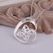 Wholesale Romantic Silver Heart CZ Necklace TGSPN307 1 small