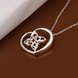 Wholesale Romantic Silver Heart CZ Necklace TGSPN307 3 small
