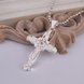 Wholesale Trendy Silver Cross CZ Necklace TGSPN320 2 small