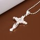 Wholesale Trendy Silver Cross CZ Necklace TGSPN320 4 small