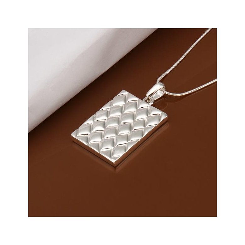 Wholesale Trendy Silver Geometric Necklace TGSPN334 0