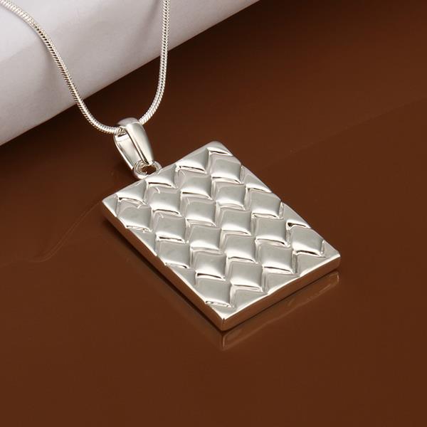 Wholesale Trendy Silver Geometric Necklace TGSPN334 1