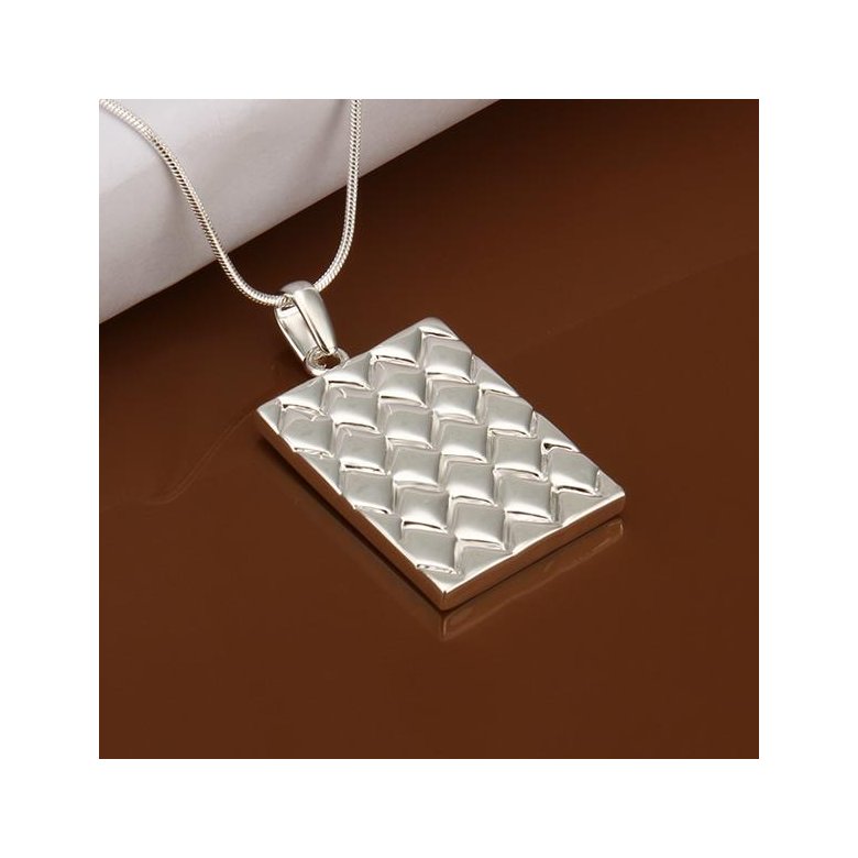 Wholesale Trendy Silver Geometric Necklace TGSPN334 1
