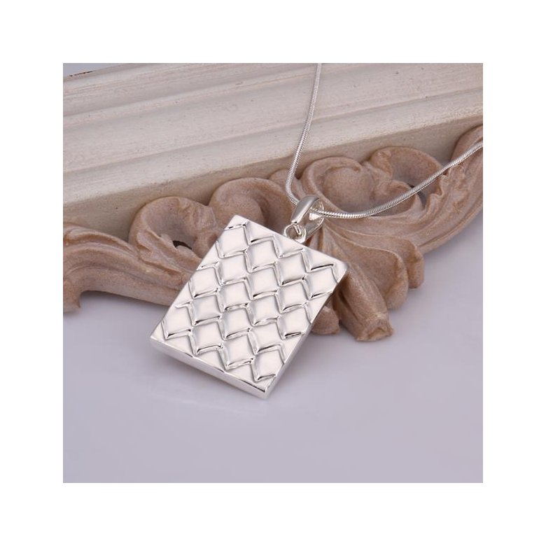 Wholesale Trendy Silver Geometric Necklace TGSPN334 2