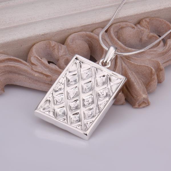 Wholesale Trendy Silver Geometric Necklace TGSPN334 3