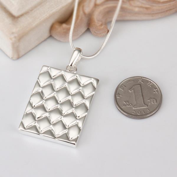 Wholesale Trendy Silver Geometric Necklace TGSPN334 4