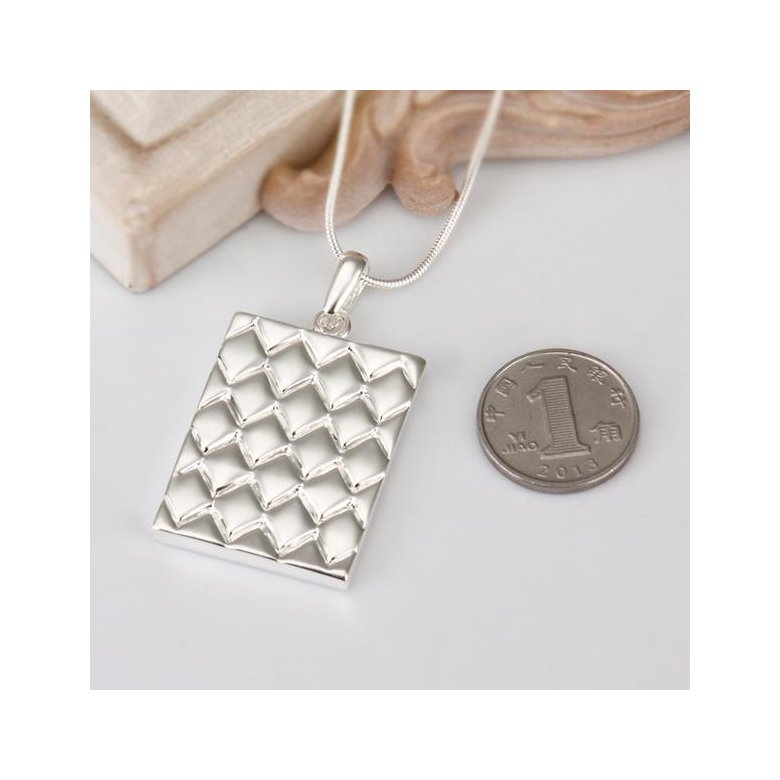 Wholesale Trendy Silver Geometric Necklace TGSPN334 4