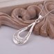 Wholesale Trendy Silver Water Drop CZ Necklace TGSPN348 1 small
