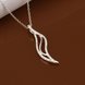 Wholesale Romantic Silver Plant CZ Necklace TGSPN350 1 small