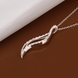 Wholesale Romantic Silver Plant CZ Necklace TGSPN350 3 small