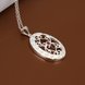 Wholesale Classic Silver Round CZ Necklace TGSPN359 0 small