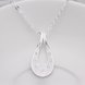 Wholesale Classic Silver Water Drop CZ Necklace TGSPN363 0 small