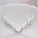 Wholesale Romantic Silver Plant CZ Necklace TGSPN373 0 small