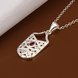 Wholesale Trendy Silver Geometric CZ Necklace TGSPN382 0 small