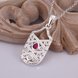 Wholesale Trendy Silver Geometric CZ Necklace TGSPN382 1 small
