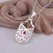 Wholesale Trendy Silver Geometric CZ Necklace TGSPN382 2 small