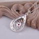 Wholesale Romantic Silver Water Drop Ceramic Necklace TGSPN396 3 small