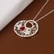 Wholesale Trendy Silver Plant CZ Necklace TGSPN408 1 small