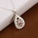 Wholesale Classic Silver Water Drop CZ Necklace TGSPN421 1 small
