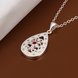 Wholesale Classic Silver Water Drop CZ Necklace TGSPN421 4 small