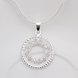 Wholesale Trendy Silver Round CZ Necklace TGSPN436 1 small