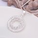 Wholesale Trendy Silver Round CZ Necklace TGSPN436 2 small