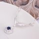 Wholesale Romantic Silver Geometric CZ Necklace TGSPN451 1 small