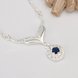 Wholesale Romantic Silver Geometric CZ Necklace TGSPN451 2 small