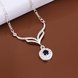 Wholesale Romantic Silver Geometric CZ Necklace TGSPN451 3 small