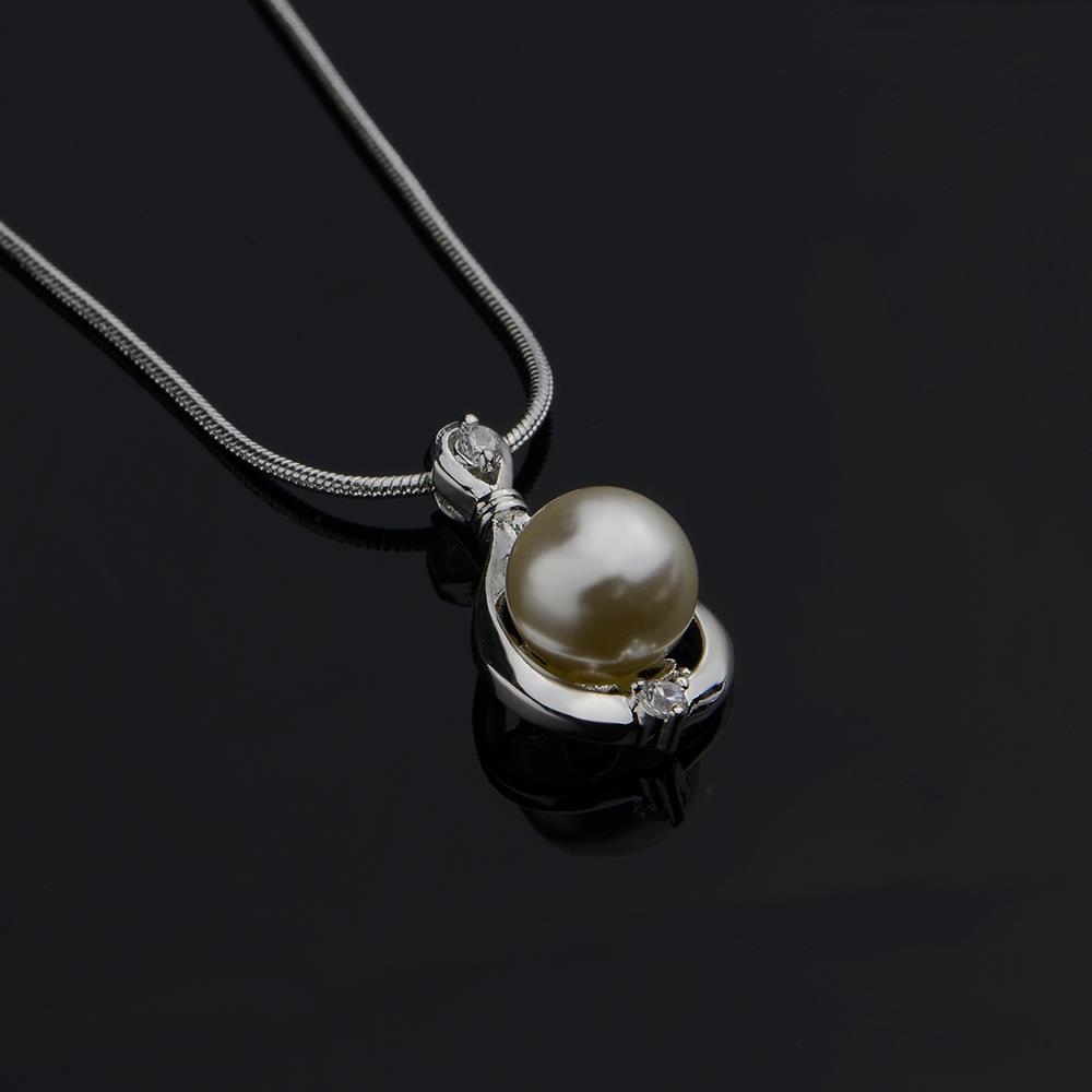 Wholesale Trendy Silver Water Drop Pearl Necklace TGSPN481 2