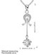 Wholesale Trendy Imitation Rhodium Geometric CZ Necklace TGSPN542 0 small