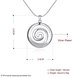 Wholesale Romantic Silver Round CZ Necklace TGSPN570 1 small