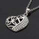 Wholesale Romantic Silver Heart CZ Necklace TGSPN588 1 small
