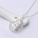 Wholesale Romantic Silver Heart CZ Necklace TGSPN588 2 small