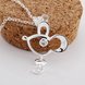 Wholesale Trendy Silver Geometric CZ Necklace TGSPN634 1 small