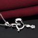 Wholesale Trendy Silver Geometric CZ Necklace TGSPN634 4 small
