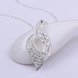 Wholesale Trendy Silver Plant CZ Necklace TGSPN642 1 small