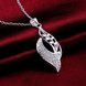 Wholesale Trendy Silver Plant CZ Necklace TGSPN642 4 small