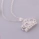 Wholesale Classic Silver Water Drop CZ Necklace TGSPN653 0 small