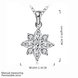 Wholesale Romantic Silver Plant CZ Necklace TGSPN659 1 small