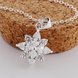 Wholesale Romantic Silver Plant CZ Necklace TGSPN659 2 small