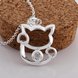Wholesale Trendy Silver Animal White CZ Necklace TGSPN681 0 small